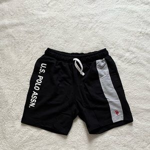 Black and grey US Polo Association cotton comfy shorts medium